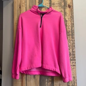 Small neon pink zip up